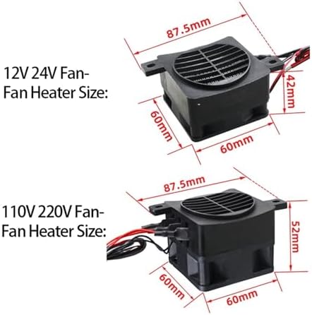 70W~400W PTC Heater 12V~220V Ceramic 1Pcs - 2