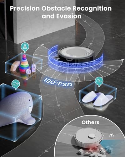 Image of Lefant M310 Ultra Robot Vacuum and Mop, 6000Pa Suction-Slim Robotic Cleaner, Accurate Obstacle Avoidance, WiFi /App /Alexa Control, 170min Runtime, with ToF LiDAR Navigation for Pet Hair and Home