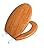 J&V Textiles Round Toilet Seat With Easy Clean & Change Hinge (Wooden Grain)*