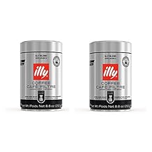 illy Extra Dark Roast Coffee, Ground Drip, 8.8-Ounce Can Pack of 2