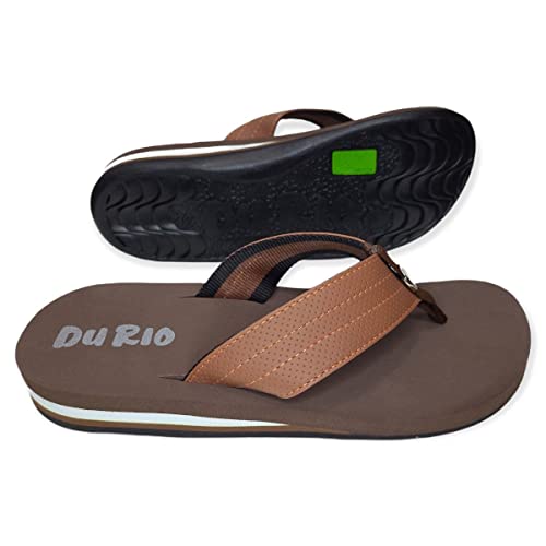Chinelo DuRio Ipanema Balance Premium Couro Esporao Fascite cor:Marrom;tamanho:38;genero:masculino