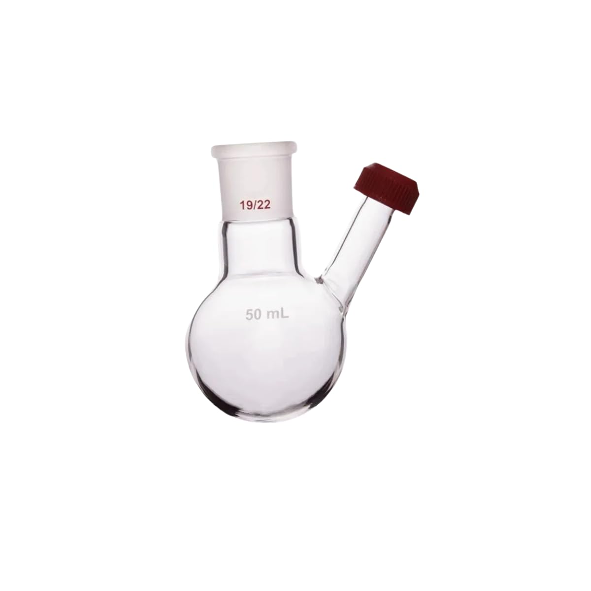 500ml Round Bottom Boiling Flask with 19/22 Joint & Threaded Inlet for Thermometer Adapater Borosilicate Glass Lab Apparatus