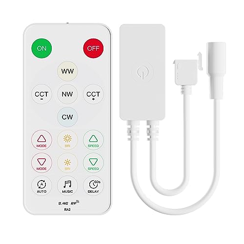 Image of PAUTIX CCT LED Controller Kit SP642E,iOS /Andriod App Control 2.4G RF Wireless Remote Control,CCT LED Controller /Dimmer,for CCT LED Strip Light,with Timing Function,Music Mode,Group Control