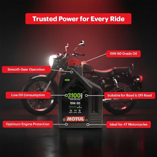 Image of Motul 3100 Gold 15W50 Technosynthese Engine Oil for Royal Enfield (1.7L)