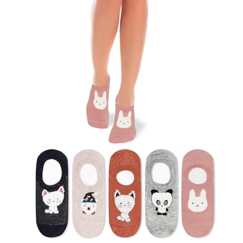 Image of Violet Mist Women's No Show Socks - Low Cut, Invisible, Non Slip Footies - Flat Boat Socks