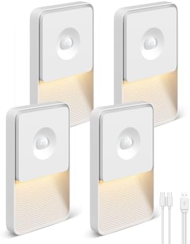 GOODEA Rechargeable Motion Sensor Night Lights for Stairs, Magnet...
