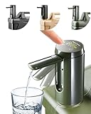 Automatic Touch Control Water Pump,Only for 5 Gallon,4.8, 3.5, 3.2Gal Camping Water Containers, Green Portable Foldable Helical Water Faucet,Type-C Rechargeable Water Dispenser for Outdoors Hiking