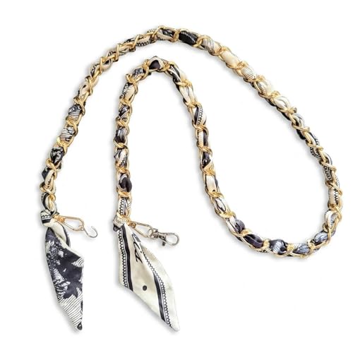 ZipSeven Zipper Helper Luxury Dress Zipper Puller Helper for Back Zippers, Elegant Silk Scarf Chain Zipper Pull Assist for Women, Extended Boot Zipper Puller for Dresses Boots Jackets (MonoLuxe)