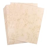 50 fogli di carta marmorizzata su entrambi i lati di alta qualit&agrave; beige 200g/m&sup2;, DIN A4