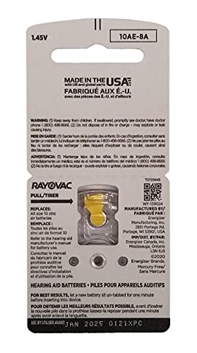 Rayovac Extra Hearing Aid Batteries, Size 10 (80 Total Batteries) #TOP3