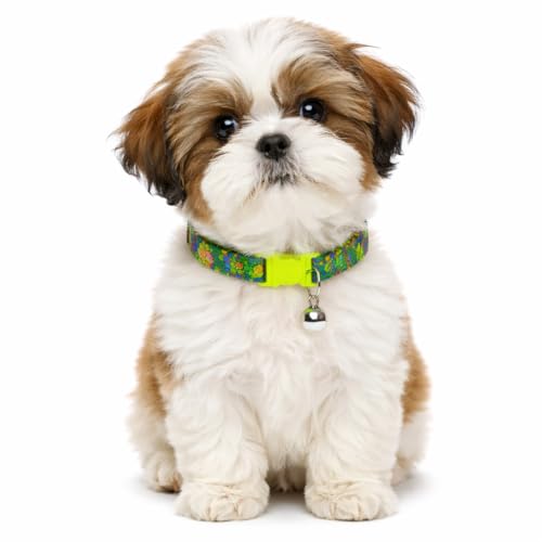 Image of Emily Pets Cat Collar for Colorful Breakaway Cat Collars with Bell, Adjustable Printed Nylon woth Safety Buckles Kitten Collar (Color May Vsry, 1 Piece)