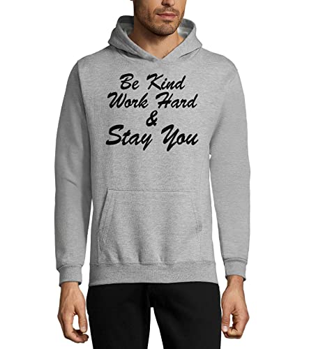 Sweat à capuche unisexe gris coton pour rester soi-même