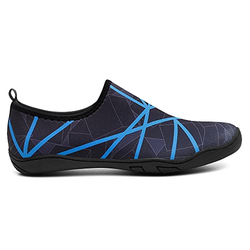 Sapatilha Neoprene Esportes Hibrida Antiderrapante (38, Preto/Azul)