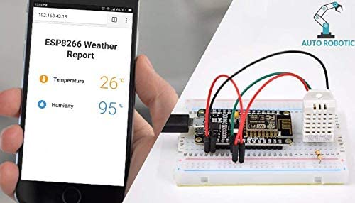 Auto-Robotic ESP8266 Node Mcu CH340 V3 Internet WiFi Development Board Open Source Serial Wireless Module Works Great for Arduino IDE/Micropython