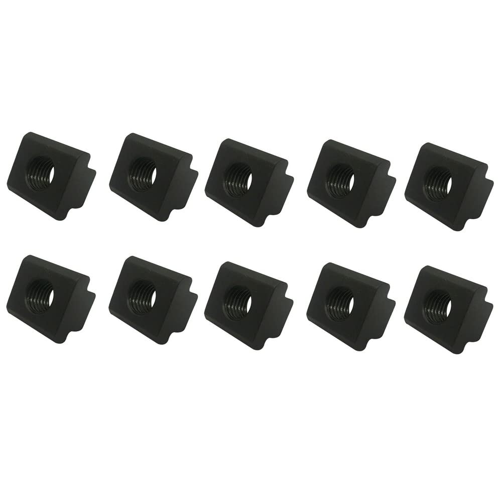 7/16", 3/8-16 Thread T-Slot Nut Black Oxide Finish - Pack 20