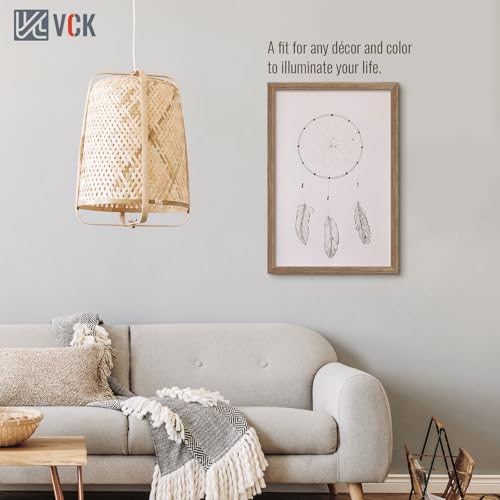 Image of VCK 20x30 Poster Frame Solid Wood Walnut 3 Pack Picture Frames 20 x 30 Inches with Wall Mounting Hanging