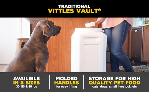 Vittles Vault Traditional Pet Food Storage Container For Dog Kibbles/Bird Seed/Oatmeal/Rice/Flour/Cereal, BPA Free Plastic, Sealed Airtight For Cat Food, Up To 80 lb, Made in USA, With Scoop, Gray by Gamma2 - Image 9