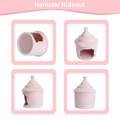 Maisonnette pour hamster en céramique anti-chaleur rose - 5