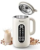 IAGREEA 10-in-1 Nut Milk Maker Machine 304 Stainless Steel Lid BPA Free, 35oz Soy Milk Maker for Homemade Milkshake/Nut/Oat/Plant-Based Drink, 10 Blades Blenders with Delay Start/Boil Water/Self Clean