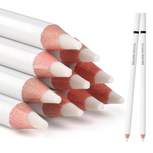 10 Stück Radierstift Radierer in Stiftform Radiergummi Zeichenstift Radiergummi zum Zeichnen Radierer Radiergummi Stift für Künstler Skizzieren Malerei Zubehör für Skizzen und farbige Illustrationen