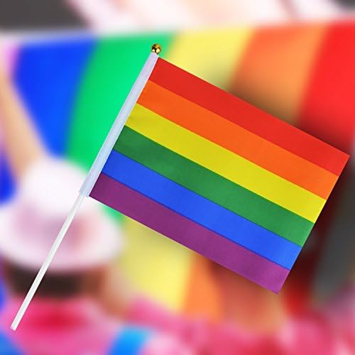 ABOAT 16 Pieces Rainbow Flag Gay Pride Flags Lesbian Peace LGBT Rainbow Flag Banner Festival Carnival