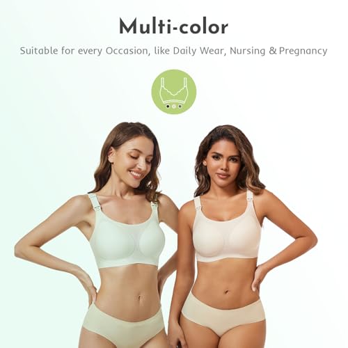 Image of Nursing Bras for Breastfeeding, Seamless Ultra Comfort Maternity Bra, Natural Shape Pregnancy Bras for Women