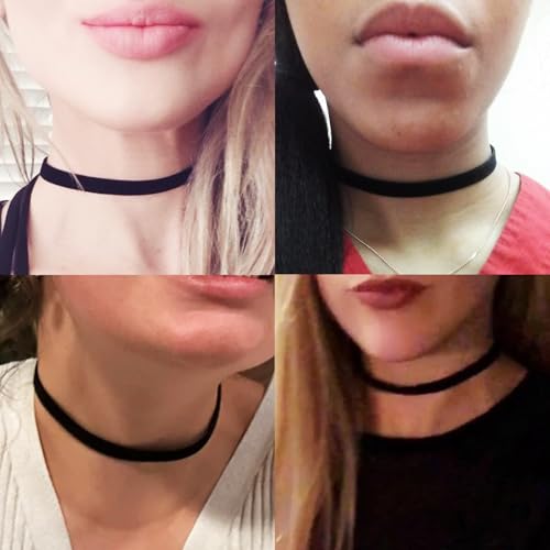 RareLove Classic Black Velvet 10mm Choker Necklace - Thumbnail 3