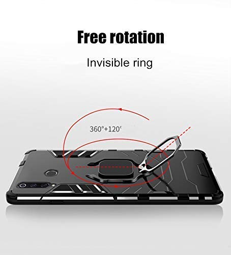 Image of Helix Kickstand, Samsung Galaxy A71 - Black Cover Kickstand Case with Ring Holder Back Cover for Samsung Galaxy A71 - Black Shutter