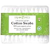 Sky Organics - Organic Baby Cotton Swabs, 60 ct. - Ultra Soft Baby Safe Tips - Strong & Durable - Hypoallergenic - Chlorine Free - Natural, Vegan & Cruelty Free - Skin Care & Baby Care