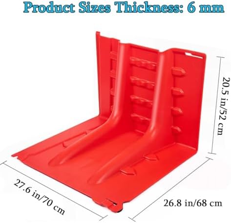 L-Shaped Flood Prevention Barrier Set, 6 PCS Portable ABS Water Boards for Outdoor Flood Protection, Mobile Flood Control Panels for Home and Office Use