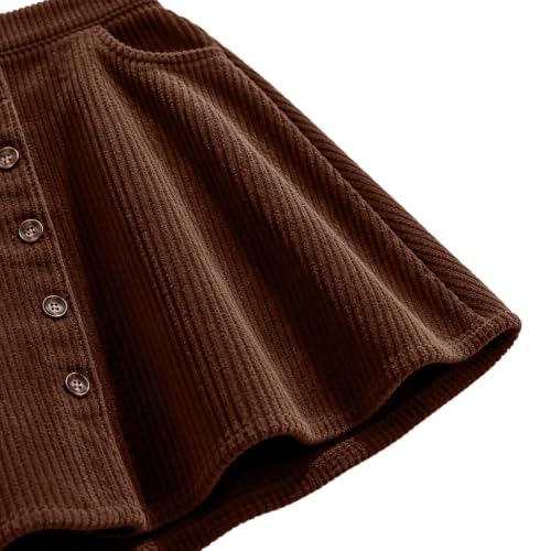 Corduroy Skirts Women High Waisted Dressy Flowy Mini Fall Skorts - image 6