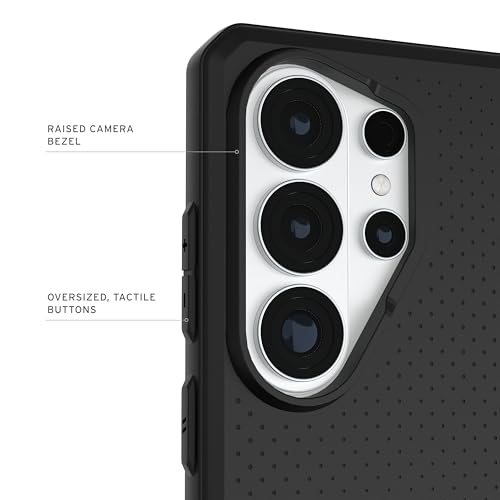 Image of Urban Armor Gear UAG Designed for Galaxy S26 Ultra 5G Case, DOT - Compatible with Magnetic Charging Slim Transparent Rugged Military Drop Tested Protective Cover - Black Opaque