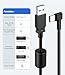 Gonifeto Dash Cam Power Cord,(10Ft USB Type-C) Thicker Shielded USB C Dashcam Charger Cable, Mirror Camera Charging Cable,90 Degree Dash Cam Replacement Power Cord. Car Dashcams Power Adapter Wire