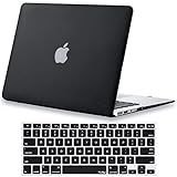 Kuzy Compatible with MacBook Air 11 inch Case A1465, A1370 with Keyboard Cover for 11 inch MacBook Air Case Soft Touch Hard Shell Cover, Black