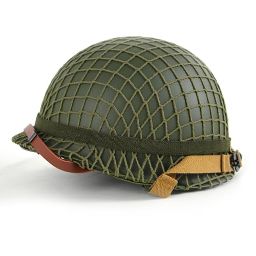 WW2 Version WWII US M1 Helmet Steel with Chin Strap Adjustable