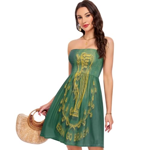 Robe d'été verte femme légère pour éviter la chaleur