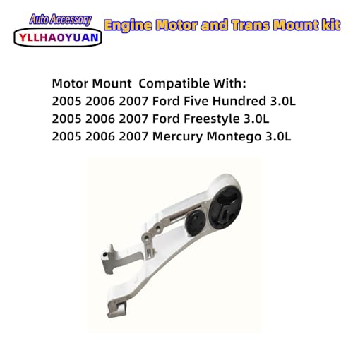 Engine Motor Mount 1Pcs Compatible with 2005 2006 2007 Ford Five Hundred 3.0L Ford Freestyle 3.0L Mercury Montego 3.0L A5833 635833 05-07 3.0 V6 5F9Z6F055CB