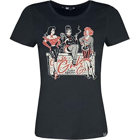 Camiseta vintage Queen Kerosin para mujer, corte ajustado Cover