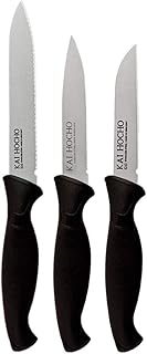 Kai Japanese Technology Micro Serrated Knife 5 inch,Vegetable Short knife3 inch,Vegatable Knife Serrated 4.4 inch Black 10... Price In India
