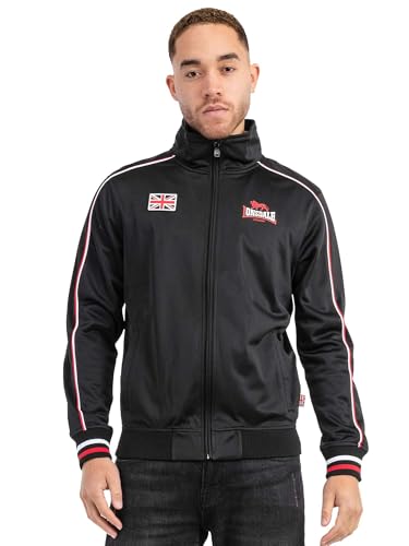 Haut de survêtement noir Lonsdale London SKELLBERRY pour homme style sportswear