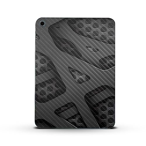 Image of MightySkins Carbon Fiber Skin Compatible with Apple iPad 10.9 inch 10th Gen (2022) Full Wrap Kit - Tech Wave | Protective, Durable Textured Carbon Fiber Finish | Easy to Apply | Made in The USA