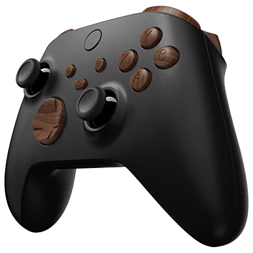 Image of eXtremeRate Replacement Buttons for Xbox Series X & S Controller, Wood Grain Custom Accessories Repair Kit Bumpers Trigers Dpad ABXY Start Back Sync Share Keys Parts for Xbox Core Wireless Controller