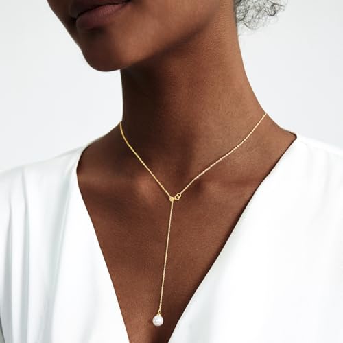 Image of Zeffy Gold Pearl Necklace for Women, Dainty 14K Gold /Silve Plated Layered Pearl Choker Pearl Earrings Pearl Bracelets Wedding Trendy Gold Jewelry Set for Women Gifts