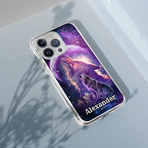 Somlatic Personalized Wolf Phone Case Wild Wolves Design Cases Spirit Gifts Protective Phone Cover Compatible With Iphone 14 13 12 11 Pro Max Mini Xr Xs X #TOP4