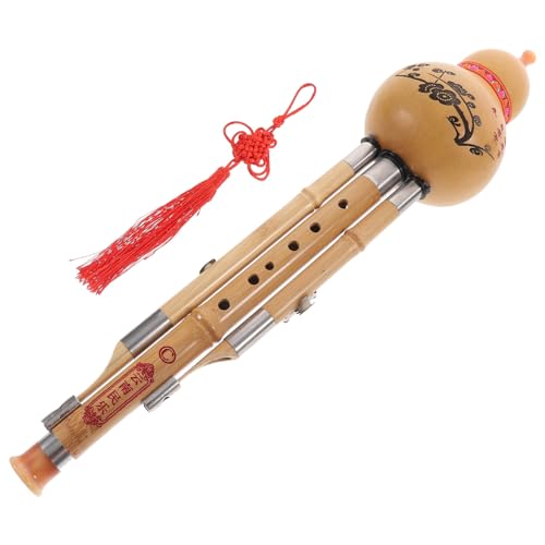Flûte Hulusi traditionnelle en bambou de Nanmu doré le cadeau musical idéal
