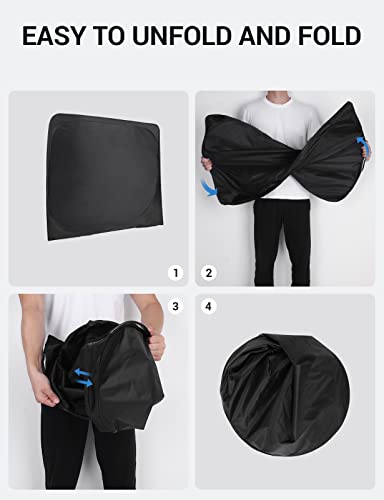 Basenor For 2016-2023 Tesla Model Y Model 3 Windshield Sunshade Folding Front Window Sun Shade Cover Heat Protection Visor #TOP6