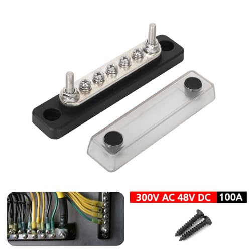 Barra colectora 100A 48V de alambre de latón para organizar la energía de tu barco 4