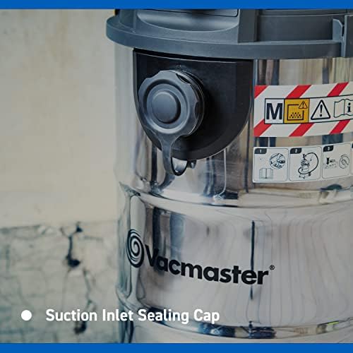 Vacmaster M Class Dust Extractor 110V with Power Take Off, 38L Industrial Wet & Dry Vacuum Cleaner 110V with Push Clean Filter