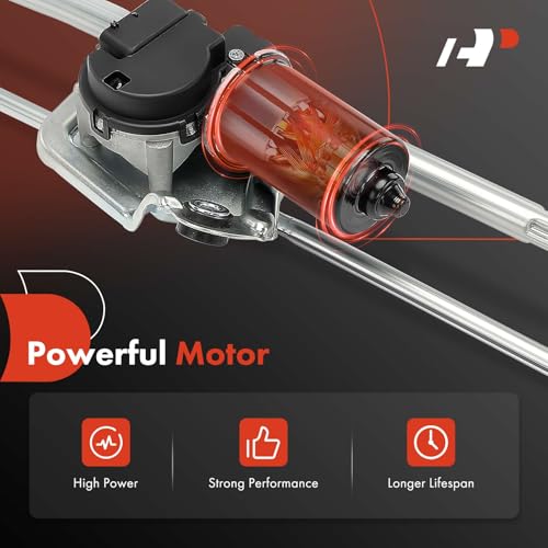 Image of A-Premium Front Windshield Wiper Motor and Linkage Assembly Compatible with Ford and Lincoln Vehicles - Expedition 2003-2014, Navigator 2003-2008, Sport Utility - Replace# 6L1Z17508BA, 4L1Z17508AA