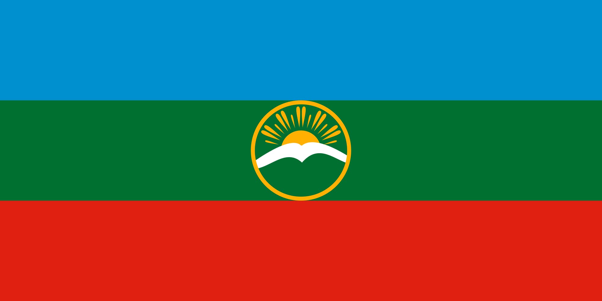 Drapeau XL Karatchaïévo-Tcherkessie pavillon grand format